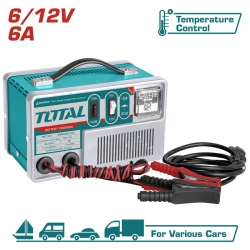 TOTAL 6/12V Battery Charger 40-90A (TBC1501) – Fast and Safe Charging for Car and Vehicle Batteries