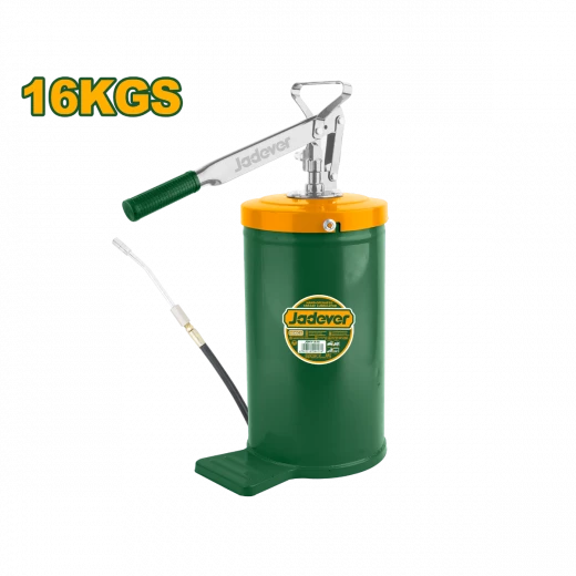 جهاز تزييت يدوي موديل JDHY1A16 , سعة كبيرة 16 كجم، ضغط عالي 3000 PSI، خرطوم بطول 1500 مم، أسطوانة فولاذية قوية، مضخة شحم يدوية للاستخدام الصناعي من جادفر جهاز تزييت يدوي موديل JDHY1A16 , سعة كبيرة 16 كجم، ضغط عالي 3000 PSI، خرطوم بطول 1500 مم، أسطوانة فولاذية قوية، مضخة شحم يدوية للاستخدام الصناعي من جادفر