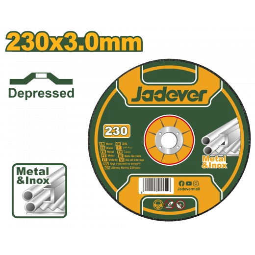 فيبر قص حديد 230x3.0 ملم مركز منخفض من جادفر (JDAC1392) فيبر قص حديد 230x3.0 ملم مركز منخفض من جادفر (JDAC1392)