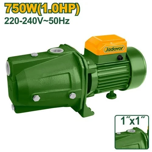 Jadever JDWPJA03 Water Pump 750W 1.0HP, Practical Pump for Water Transfer, Irrigation and Home Applications, Durable and Efficient Design - Jadever