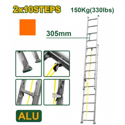 Jadever Extension Ladder – 2x10 Steps, Durable and Adjustable Ladder for Professional Use (JDLD8H20)