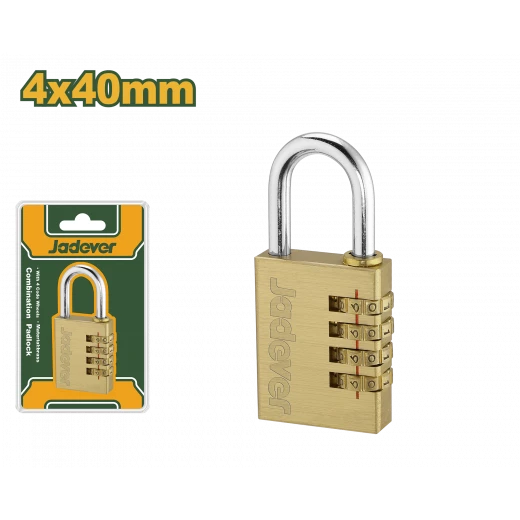 قفل 4-خانات نحاسي 4×40ملم من جادفر (JDPD3444) قفل 4-خانات نحاسي 4×40ملم من جادفر (JDPD3444)
