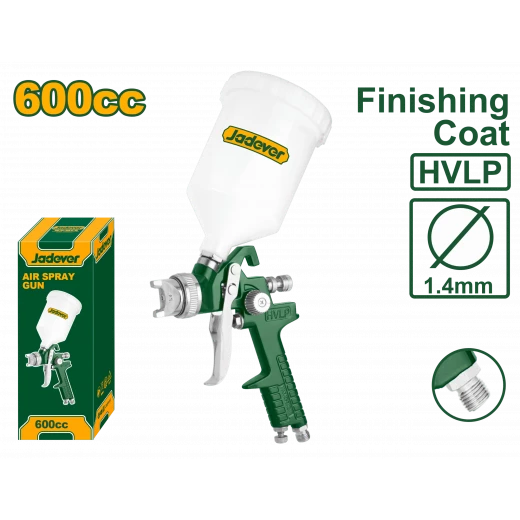 فرد رش دهان 600cc فوهة 1.4 ملم، للطبقة النهائية، ضغط 2–3.5 بار (JDGA1506) من جادفر فرد رش دهان 600cc فوهة 1.4 ملم، للطبقة النهائية، ضغط 2–3.5 بار (JDGA1506) من جادفر