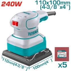حفافة صنفرة كف 240واط | 110ملم×100ملم من توتال (TF2241108)