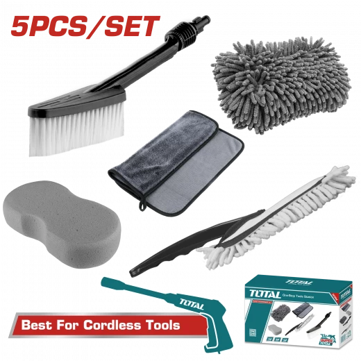 طقم تنظيف و غسيل السيارات 5 قطع من توتال (TMGF0501) طقم تنظيف و غسيل السيارات 5 قطع من توتال (TMGF0501)
