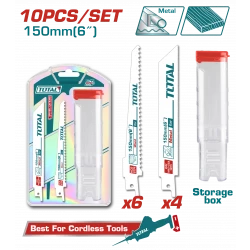 طقم 10 قطع نسلات منشار ترددي 150مم | 6 إنش من توتال (TAC521002)