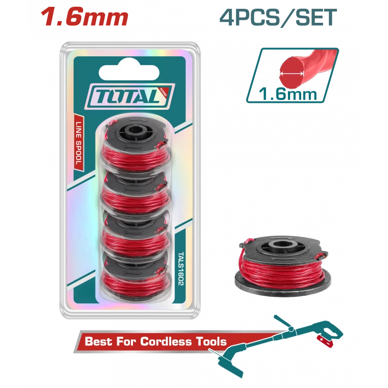 TOTAL 4PCs Line Spool Set 1.6mm (TALS1602) - Total