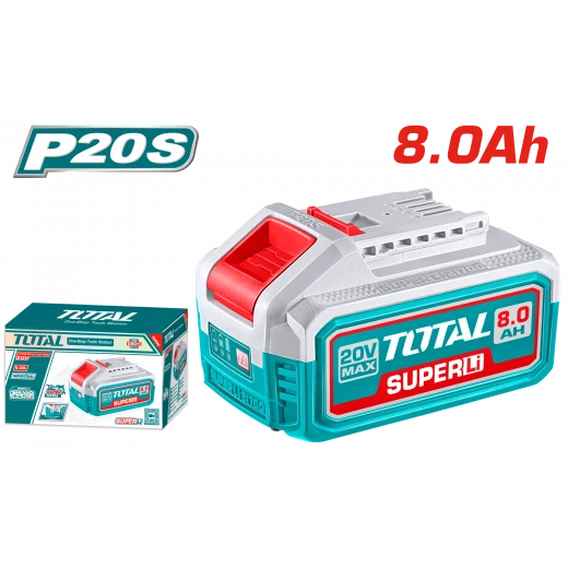 مجموعة بطارية ليثيوم أيون TOTAL 20V 8.0Ah لسلسلة أدوات P20S مع مؤشر LED مجموعة بطارية ليثيوم أيون TOTAL 20V 8.0Ah لسلسلة أدوات P20S مع مؤشر LED