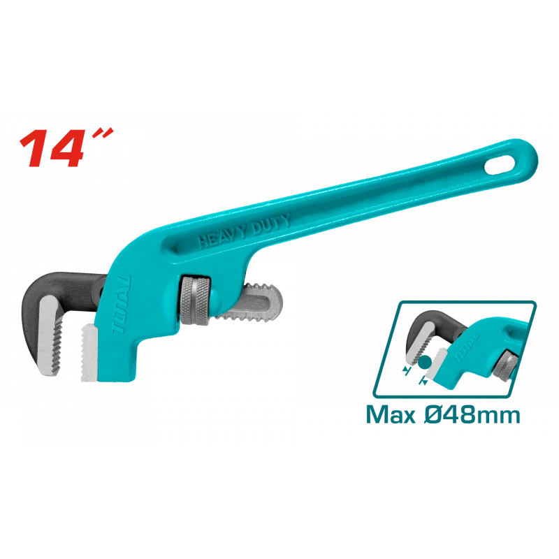 مفتاح أنابيب أوفست 14 بوصة من توتال، أداة قوية للتحكم في الأنابيب والأجزاء المعدنية في أعمال السباكة (THT373146) - توتال