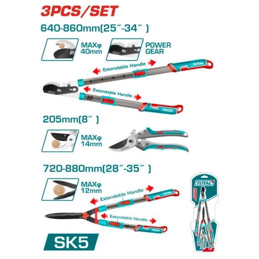 TOTAL 3-Piece Garden Shears Set (THT1593301)