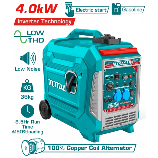Total Inverter Gasoline Generator (TP547506E) – Efficient and Quiet Portable Power Source for Outdoor and Emergency Use Total Inverter Gasoline Generator (TP547506E) – Efficient and Quiet Portable Power Source for Outdoor and Emergency Use