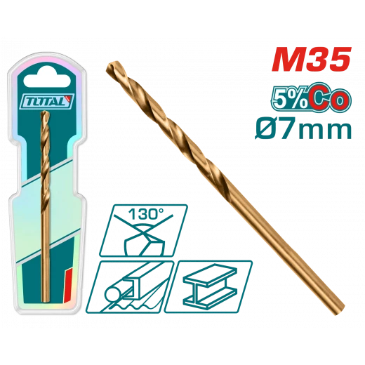 ريشة حديد كوبلت HSS-CO M35 بحجم 7ملم من توتال (TAC11207001) ريشة حديد كوبلت HSS-CO M35 بحجم 7ملم من توتال (TAC11207001)