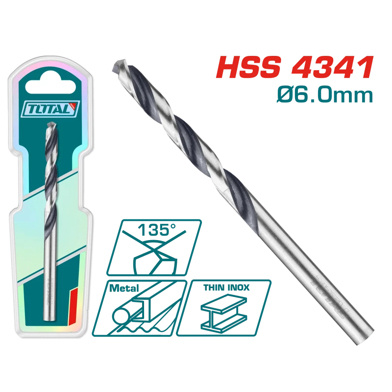 ريشة HSS 4341 حفر – 6ملم من توتال (TAC1200604) - توتال