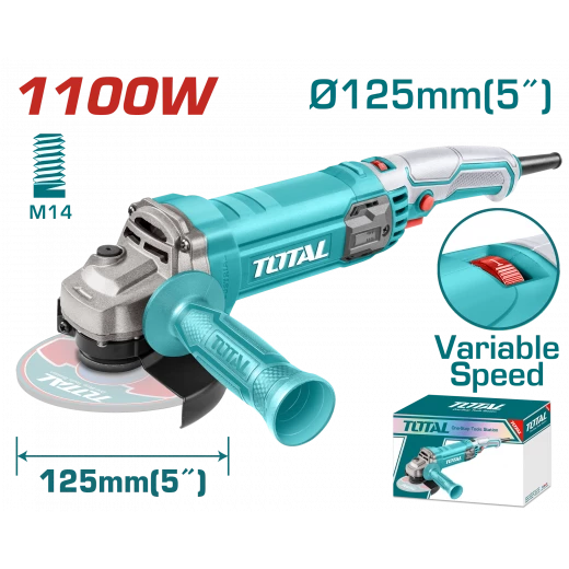 صاروخ كهرباء 1100واط - 125ملم | 5إنش من توتال (TG110125565) صاروخ كهرباء 1100واط - 125ملم | 5إنش من توتال (TG110125565)