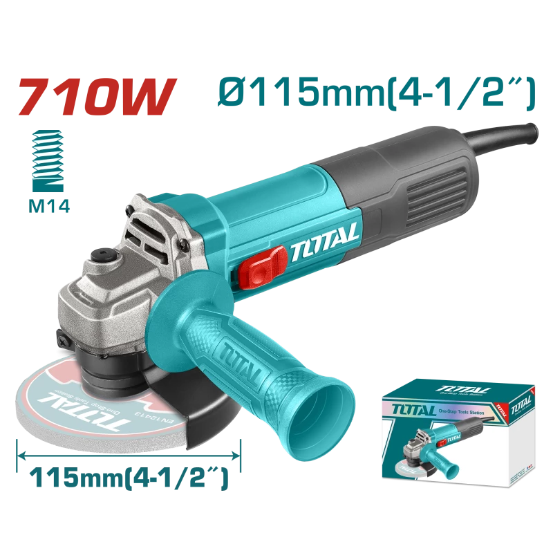 صاروخ كهرباء 710 واط - 115 ملم | 4.5 إنش من توتال (TG10711576) - توتال