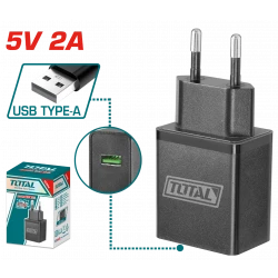 شاحن USB بقدرة 5 فولت (TCLI120502) من توتال – شاحن عملي وموثوق لشحن الهواتف، الأدوات، والأجهزة المزودة بمنفذ USB