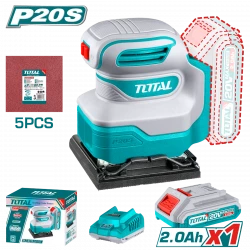 جهاز صنفرة ورقية لاسلكي من توتال (TSHSLI20141) – جهاز مدمج وفعال لتنعيم الأسطح وتشطيبها بسلاسة