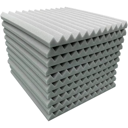 لوح فوم صوتي عازل للصوت رمادي 50x50x5 سم لوح فوم صوتي عازل للصوت رمادي 50x50x5 سم