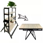 Convertible Table to 5-Tier Shelves: Space-Saving & Stylish Design