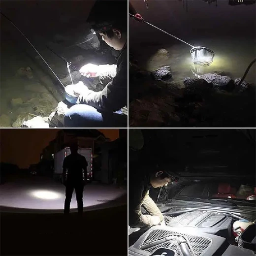 مصباح رأس قابل لإعادة الشحن: LED ساطع للمغامرات الخارجية والاستخدام بدون استخدام اليدين - Image 4