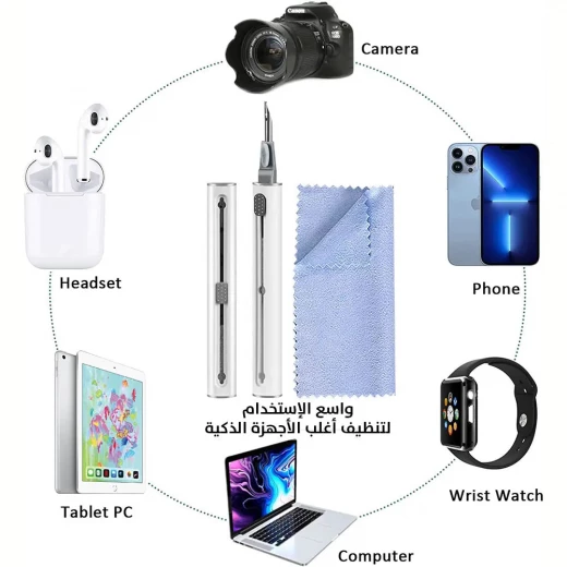 قلم تنظيف متعدد الوظائف لسماعات الأذن والهواتف: تنظيف عميق وإزالة الغبار - Image 6