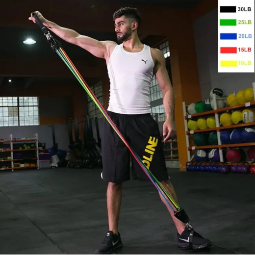 Elastic Resistance Bands for Full Body Workout & Strength Training - Image 4