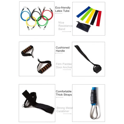 Elastic Resistance Bands for Full Body Workout & Strength Training - Image 8