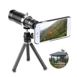 عدسة تكبير لكاميرا الهاتف مع حامل ثلاثي القوائم - تكبير 20x/18x/12x