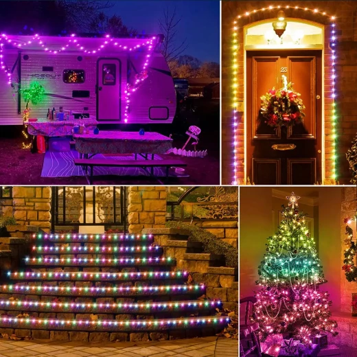 أضواء خرافية ذكية 10 متر IC-RGB: أضواء LED متعددة الألوان تتفاعل مع الصوت - Image 6