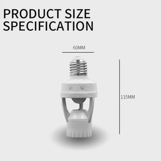 مقبس ضوء LED E27 مع مستشعر حركة - حل إضاءة أوتوماتيكي - Image 7