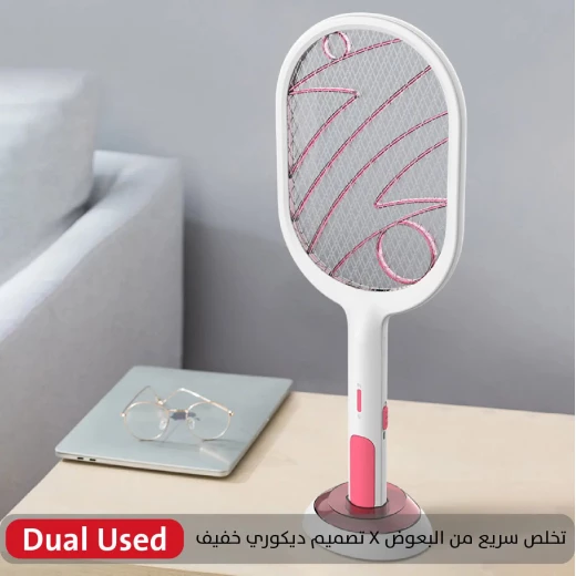 مضرب قاتل الناموس القابل للشحن مع قاعدة شحن - مكافحة فعالة للآفات - Image 5