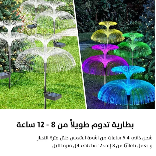 أضواء سبايك للحديقة تعمل بالطاقة الشمسية - تصميم سنابل القمح متعدد الألوان - Image 3