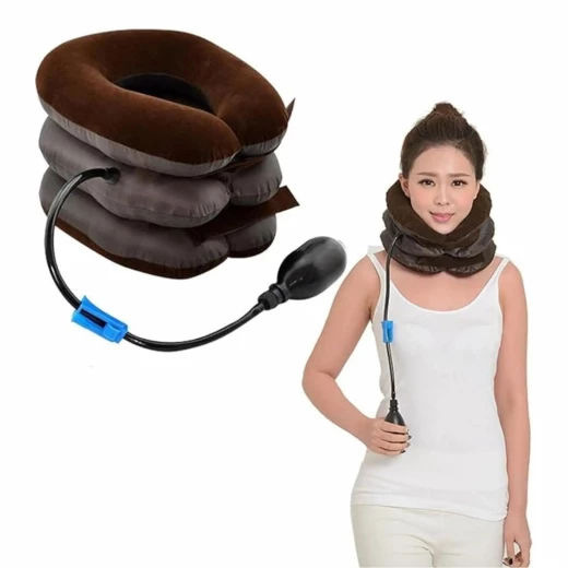وسادة طبية للرقبة قابلة للنفخ: راحة للسفر والمنزل لتخفيف آلام الرقبة - Image 2
