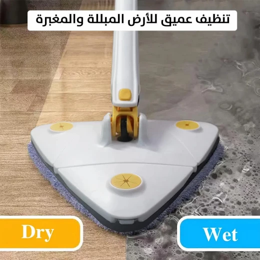 ممسحة مثلثة الشكل للالتواء لتنظيف الأرضيات والجدران - سهولة التنظيف والتجفيف - Image 5