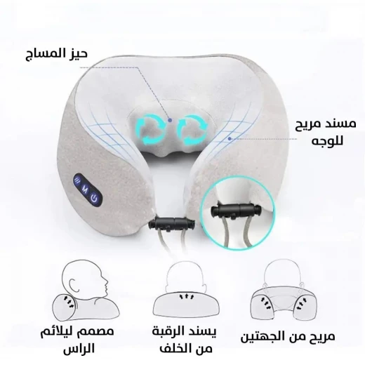 وسادة تدليك الرقبة والكتف القابلة لإعادة الشحن لتخفيف الآلام - Image 6