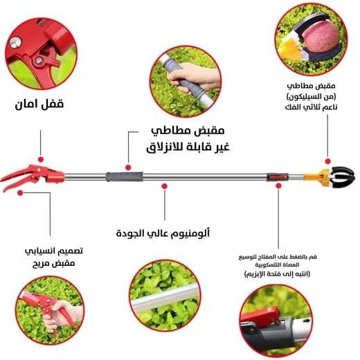 كماشة قطف الفاكهة القابلة للتمديد - وصول 1.68 متر للحصاد السهل - Image 7