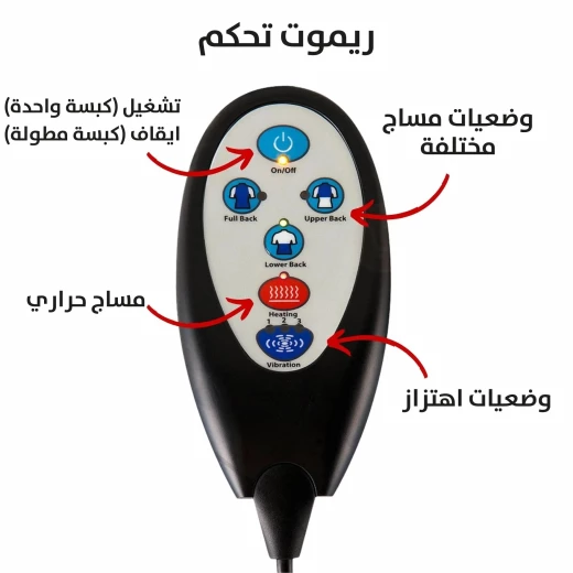 جهاز تدليك الظهر Medical Dream KMD980 مع الحرارة والتحكم عن بعد - Medical Dream - Image 8