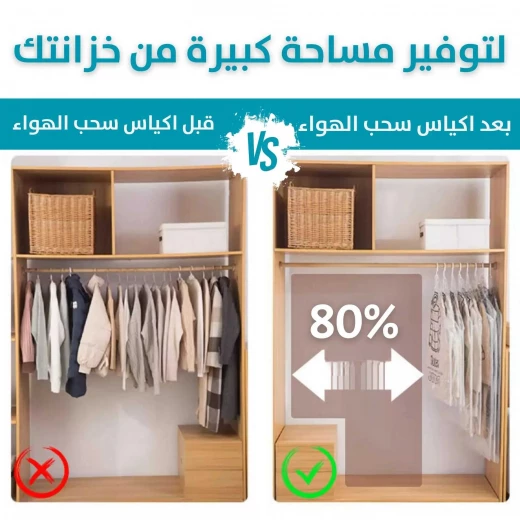 أكياس تخزين الملابس بالفراغ للسترات: توفير المساحة والتخزين الوقائي - Image 4