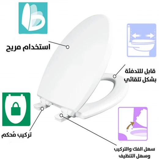 مقعد مرحاض أوتوماتيكي مُدفأ: الراحة والملائمة القصوى - Image 6