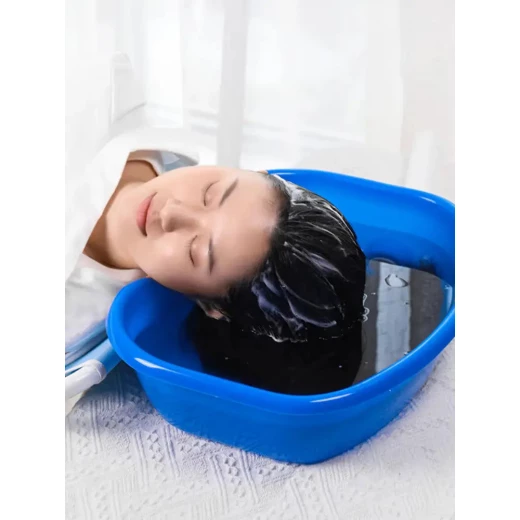 حوض غسيل شعر محمول, تصميم مريح لدعم الرأس والرقبة لغسيل شعر مريح وخفيف الوزن - Image 2