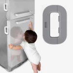 قفل أمان للثلاجة للأطفال, قفل حماية للأطفال والثلاجة, سهل التركيب بدون أدوات, قوي وآمن, يمنع وصول الأطفال ويحافظ على سلامة الطعام