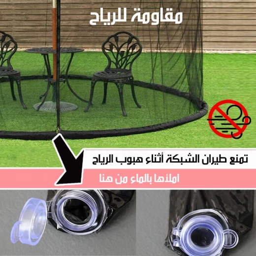 شبك حماية من الحشرات لمظلة الفناء مع حواف مائية - Image 5