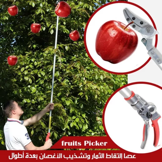 أداة قطف الفاكهة وتقليم الفروع بمدى 2 متر لسهولة الحصاد - Image 2