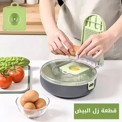 قطاعة خضروات متعددة الوظائف 9 في 1, تقطيع سهل وسريع مع شفرات متينة - Image 5