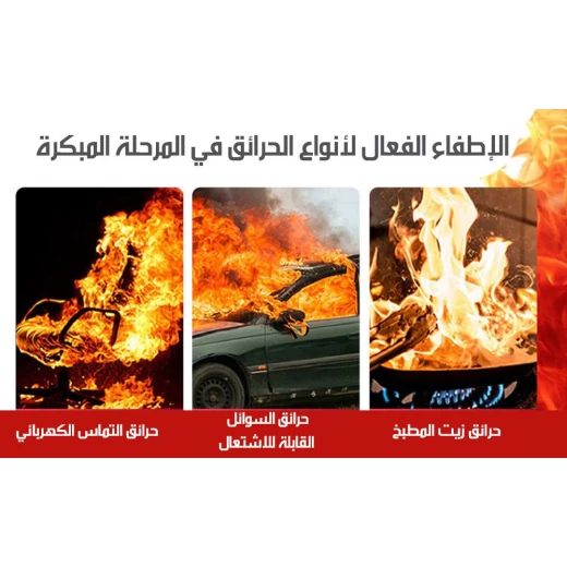 طفاية حريق بالماء, فعالة ومضغوطة لإطفاء حرائق الفئة A في المنزل والمكتب والسيارة، صديقة للبيئة وسهلة الاستخدام - Image 7