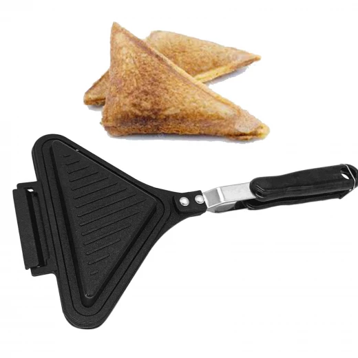 Gas Stovetop Triangle Toast Maker, Non-Stick Sandwich Press for Perfect Crispy Snacks & Quick Breakfasts, Easy to Use & Clean - Image 2