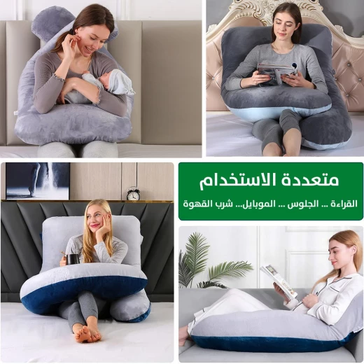 وسادة النوم الشاملة, دعم كامل للجسم لتخفيف الآلام ونوم مريح, تصميم مريح للنوم على الظهر أو الجانب أو البطن, خامات قابلة للتنفس ومضادة للحساسية - Image 6