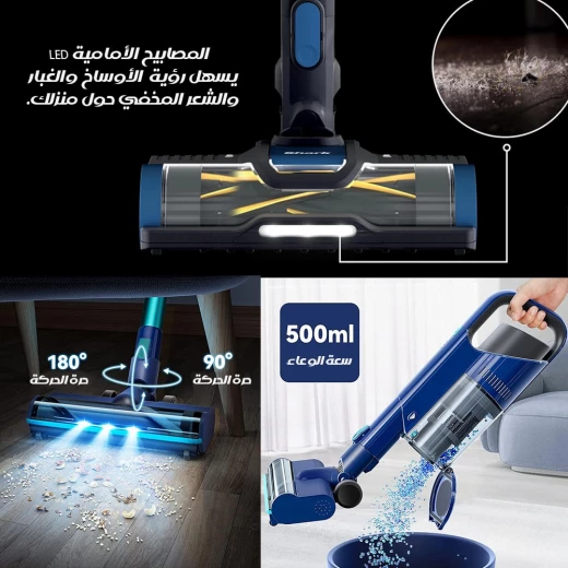 Hommak Cordless Handheld Vacuum Cleaner, Powerful Suction, Lightweight Design with Multiple Attachments for Car & Home Cleaning - Hommak - Image 3