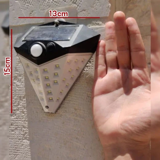 ضوء ليد خارجي يعمل بالطاقة الشمسية على شكل ماسة مع مستشعر حركة - Image 6