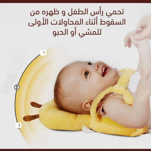 وسادة حماية رأس الطفل, وسادة ناعمة وقابلة للتنفس لدعم رقبة الطفل وسلامته، خفيفة الوزن وسهلة التنظيف - Image 4
